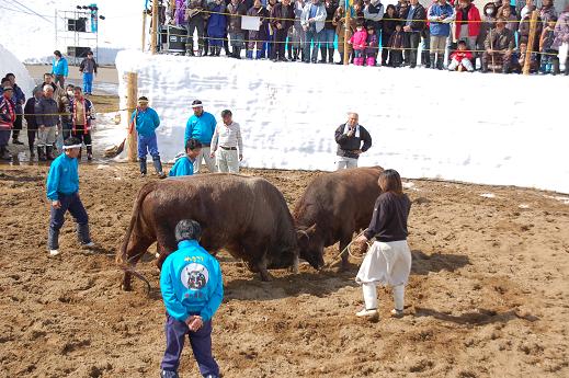 火まつり・龍馬vsミニ銀次郎